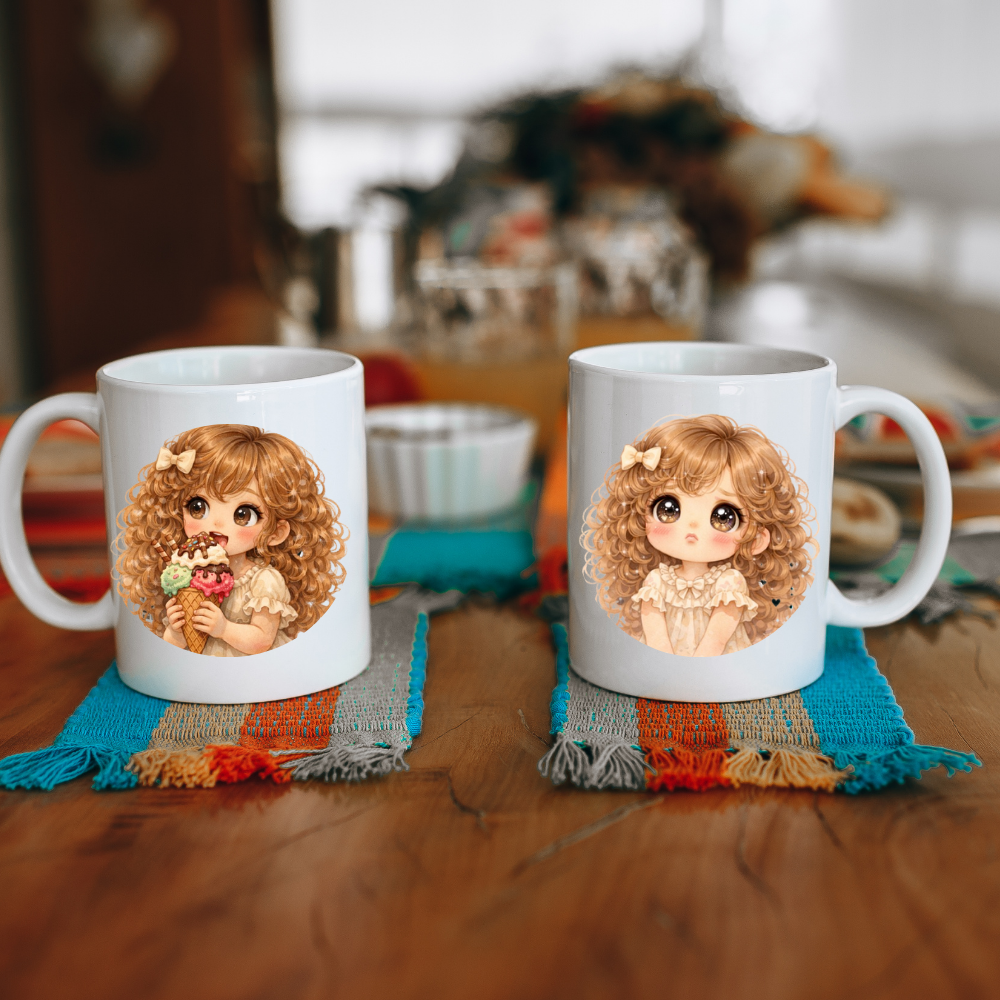 Chibi Girls with Long Curly Hair 30 PNG - Image 4