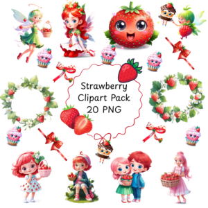 Unique Strawberry Clipart Pack 20